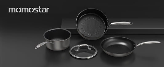 Induction Pots and Pans, Stainless Steel Pots And Pans Set 4pcs With Lid