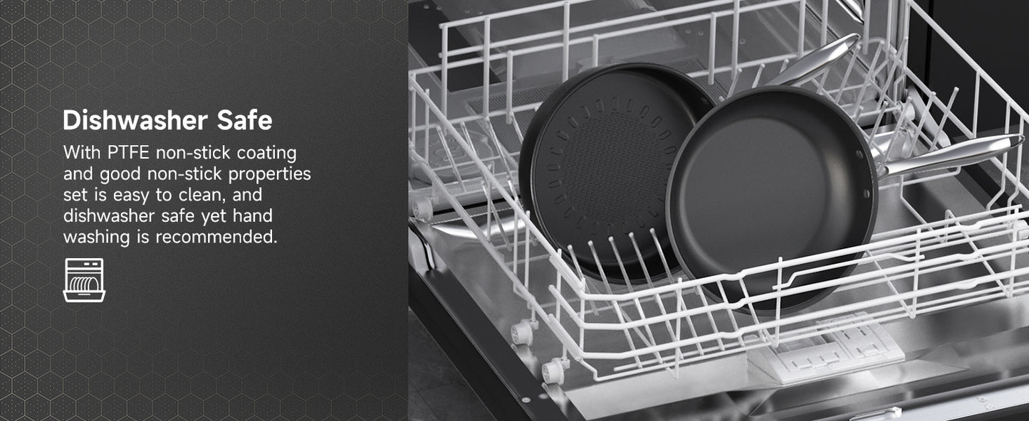 Induction Pots and Pans, Stainless Steel Pots And Pans Set 4pcs With Lid