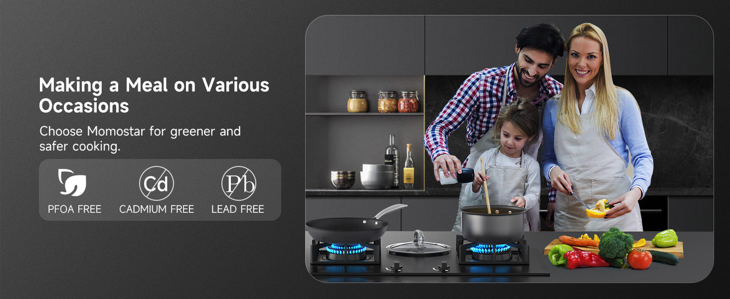 Induction Pots and Pans, Stainless Steel Pots And Pans Set 4pcs With Lid